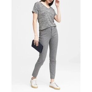 Banana Republic Size 2 Sloan Skinny Ankle Pants Charcoal Yard Career Stretch